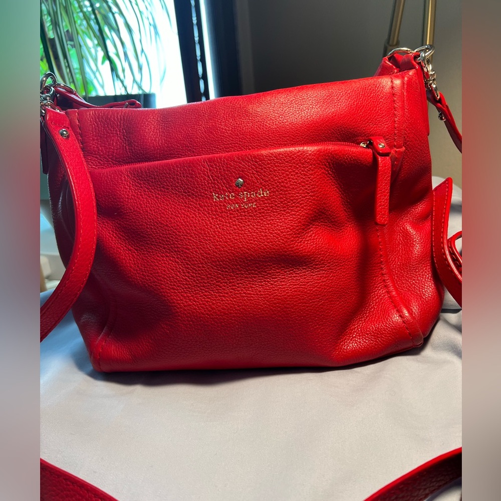 Kate Spade small/medium shoulder bag with long strap & duster included